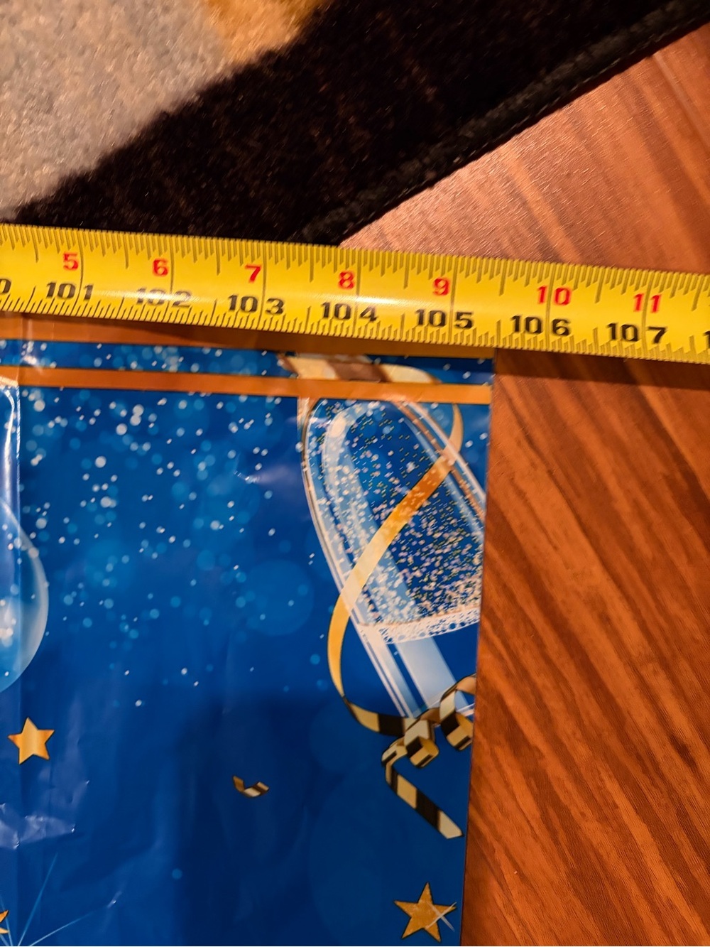 NWT - 12 Congrats Grad Blue Plastic Tablecloths with Gold Accents - - Picture 3 of 5